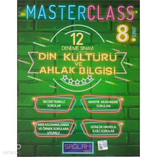 Sağlam Test Yayınları 8. Sınıf Din Kültürü ve Ahlak Bilgisi Kültürü Masterclass 12 Deneme