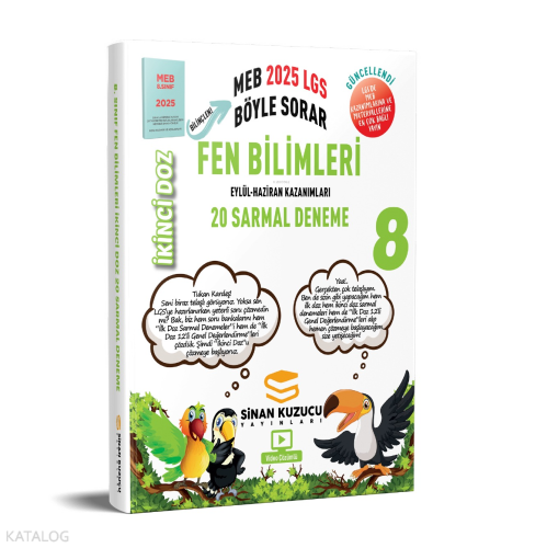 Sinan Kuzucu Yayınları 8. Sınıf İkinci Doz Sarmal Branş Denemeleri Fen Bilimleri ( 2025 LGS )