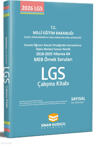 Sinan Kuzucu Yayınları Meb Örnek Soruları Sayısal Çalışma Kitabı - Fen Bilimleri