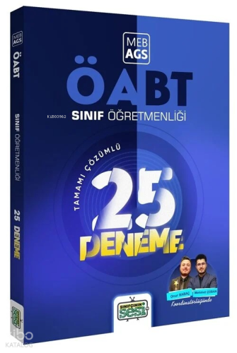 Sınıfçının Sesi ÖABT MEB-AGS Sınıf Öğretmenliği 25 Deneme Çözümlü