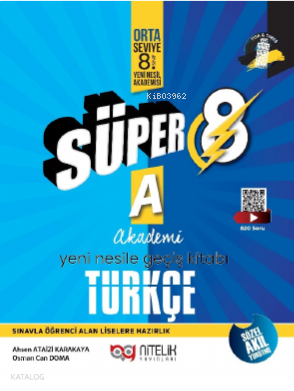 Süper 8 Türkçe A Yeni Nesile Geçiş Soru Kitabı