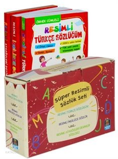Süper Resimli Sözlük Seti Türkçe, İngilizce, Atasözleri (3 Kitap-Kutulu) Tdk Uyumlu