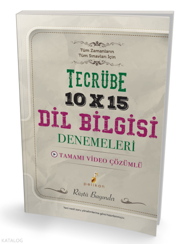 Tecrübe 10x15 Video Çözümlü Dil Bilgisi Denemeleri
