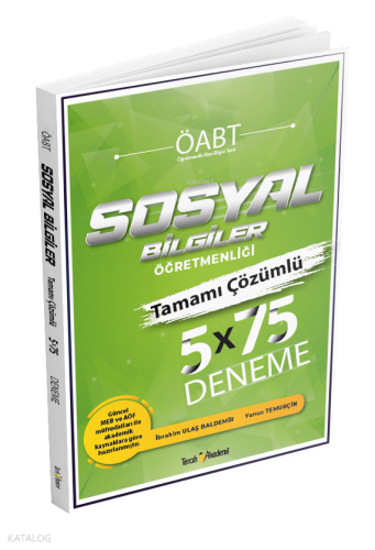 Tercih Akademi 2021 ÖABT Sosyal Bilgiler Öğretmenliği 5x75 Deneme Çözü