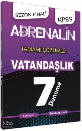 Tercih Akademi Adrenalin KPSS Vatandaşlık Tamamı Çözümlü 7 Deneme | be