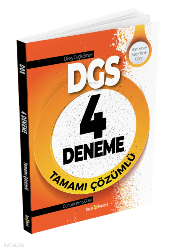 Tercih Akademi DGS Tamamı Çözümlü 4 Deneme | benlikitap.com