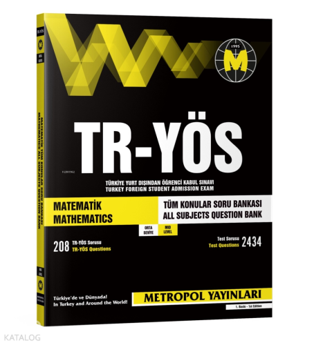 TR-YÖS Matematik Tüm Konular Soru Bankası (Orta Seviye) | benlikitap.c