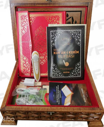 TS035-Ahşap Cep Boy Kuran-ı Kerim Kutusu-Oymalı | benlikitap.com