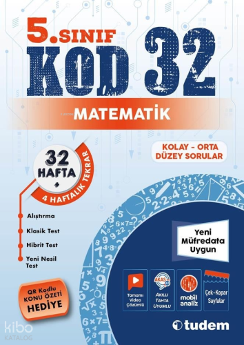 Tudem 5. Sınıf Matematik Kod 32 | benlikitap.com