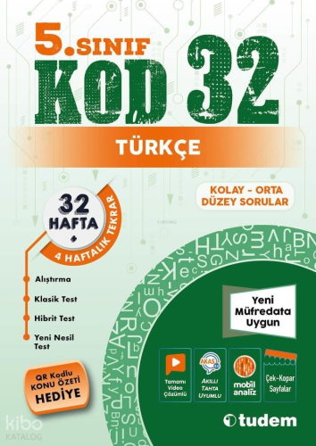 Tudem 5. Sınıf Türkçe Kod 32 | benlikitap.com