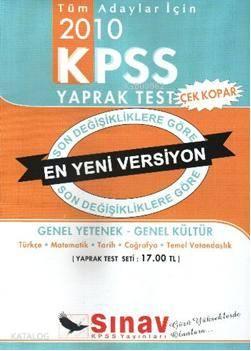 Tüm Adaylar İçin KPSS Yaprak Test | benlikitap.com
