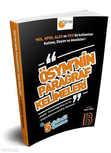 Tüm Sın.İçin ÖSYM Nin Paragraf Kelimeleri 2020 | benlikitap.com