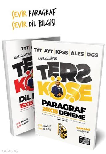 Tüm Sınavlar İçin ''Ters Köşe'' Çevir Paragraf Çevir Dil Bilgisi Denem