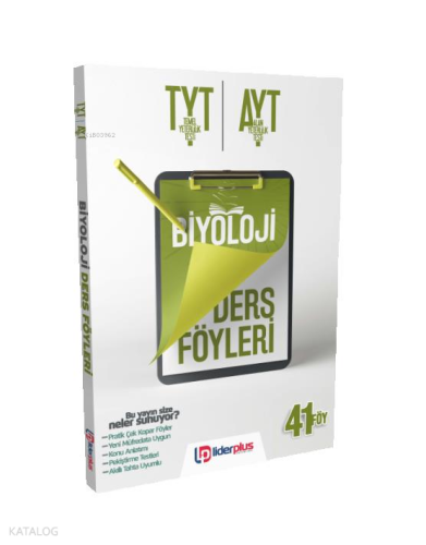 TYT AYT Biyoloji Ders Föyü Lider Plus Yayınları
