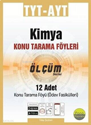 TYT-AYT Kimya Tarama Föyleri (12 fasikül 12x16 Sayfa)