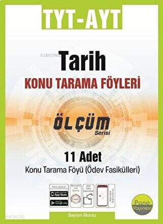 TYT-AYT Tarih Tarama Föyleri (11 Fasikül 11x16 Sayfa)