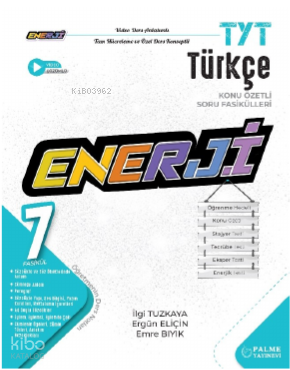TYT Enerji Türkçe Konu Özetli Soru Fasikülleri (7 Fasikül)