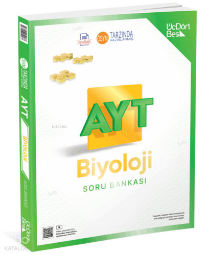 Üç Dört Beş Yayınları AYT Biyoloji Soru Bankası