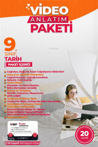 Vaf 09.Sınıf Aktivasyon Kartı Coğrafya - 2022