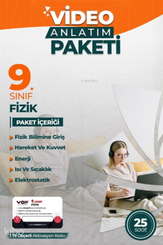 Vaf 09.Sınıf Aktivasyon Kartı Fizik - 2022