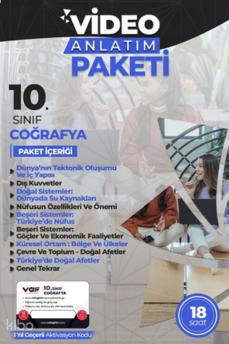 Vaf 10.Sınıf Aktivasyon Kartı Coğrafya - 2022