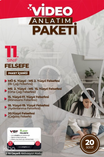 Vaf 11.Sınıf Aktivasyon Kartı Felsefe - 2022