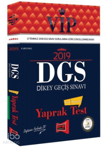 Yargı - Vıp Dgs Çek Kopartlı Yaprak Test 2019 Yeni | benlikitap.com