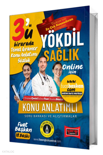 Yargı Yayınevi YÖKDİL Sağlık 3'ü Bir Arada Temel Gramer Konu Anlatımı-Sözlük-Soru Bankası ve Alıştırmalar