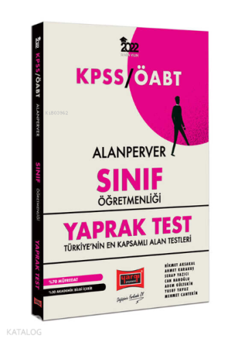 Yargı Yayınları 2022 ÖABT AlanPerver Sınıf Öğretmenliği Yaprak Test | 