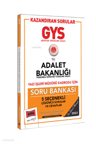 Yargı Yayınları 2023 Adalet Bakanlığı GYS Yazı İşleri Müdürlüğü Kazand
