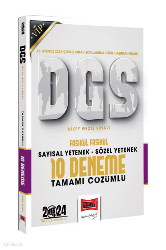 Yargı Yayınları 2024 DGS Sözel Sayısal Bölüm Tamamı Çözümlü Fasikül 10 Deneme