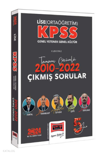 Yargı Yayınları 2024 KPSS GY-GK Lise (Ortaöğretim) Tamamı Çözümlü 2010-2022 Çıkmış Sorular