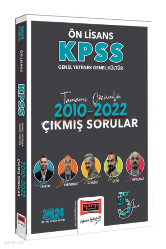 Yargı Yayınları 2024 KPSS GY-GK Ön Lisans Tamamı Çözümlü 2010-2022 Çıkmış Sorular
