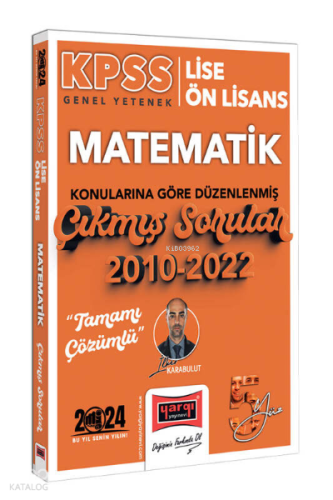Yargı Yayınları 2024 KPSS Lise Ön Lisans Genel Yetenek Matematik Konul