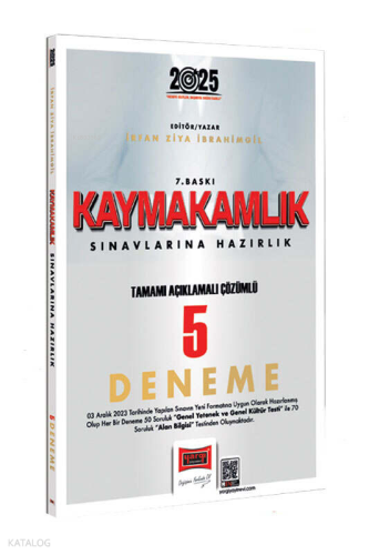 Yargı Yayınları 2025 Kaymakamlık Sınavlarına Hazırlık Tamamı Açıklamalı Çözümlü 5 Deneme