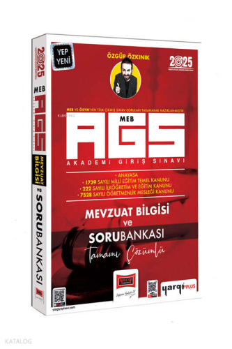 Yargı Yayınları 2025 MEB-AGS Mevzuat Bilgisi ve Tamamı Çözümlü Soru Ba