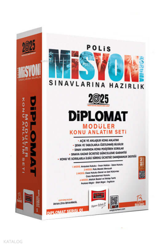 Yargı Yayınları 2025 Polis Misyon Sınavlarına Hazırlık Diplomat Serisi Diplomat Modüler Konu Anlatım Seti