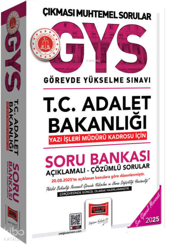 Yargı Yayınları 2025 T.C Adalet Bakanlığı Yazı İşleri Müdürü Kadrosu İçin Soru Bankası