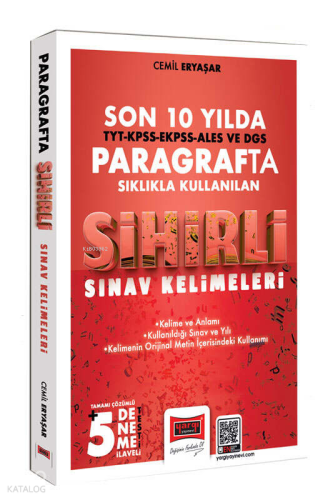 Yargı Yayınları KPSS-ALES-DGS-EKPSS-TYT İçin Son 10 Yılda Paragrafta Sıklıkla Kullanılan Sihirli Sınav Kelimeleri (+5 Deneme İlaveli)