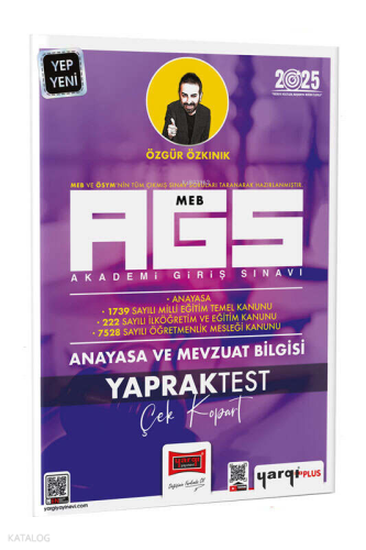 Yargı Yayınları MEB-AGS Anayasa ve Mevzuat Bilgisi Çek Kopart Yaprak T