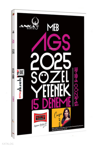 Yargı Yayınları MEB-AGS Anka Serisi Sözel Yetenek Tamamı Çözümlü 15 Deneme