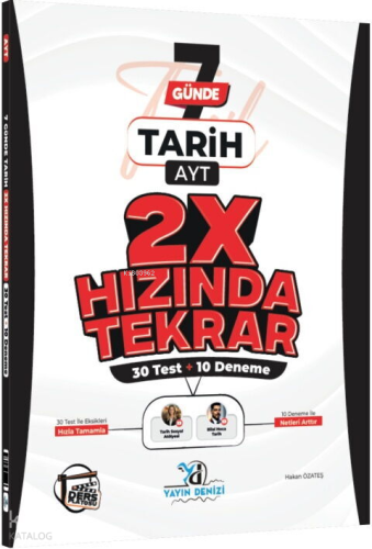 Yayın Denizi AYT Tarih Ders Platosu 7 Günde 2X Hızında Tekrar Deneme