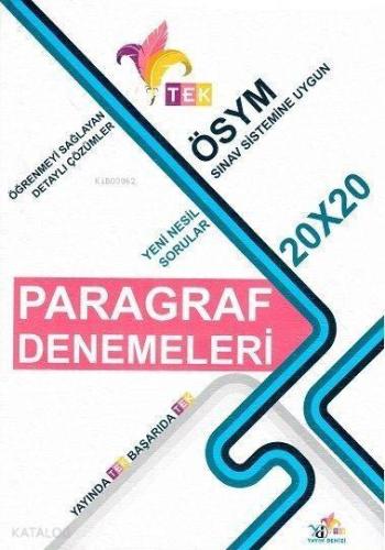 Yayın Denizi Yayınları ÖSYM Sistemine Uygun TEK Paragraf 20x20 Deneme 