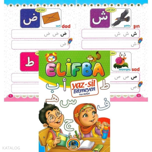 Yaz-Sil Bitmeyen Yazı Defteri Elif Ba | benlikitap.com