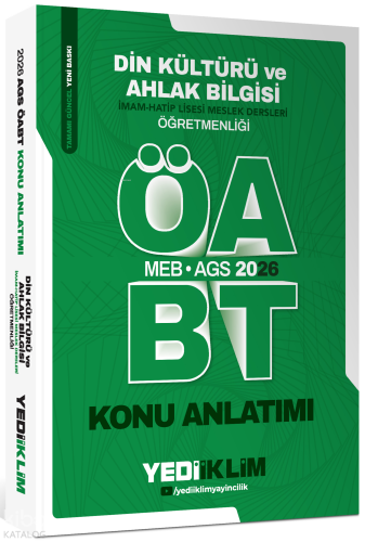 Yediiklim 2026 MEB AGS ÖABT Din Kültürü Ve Ahlak Bilgisi Öğretmenliği Konu Anlatımı