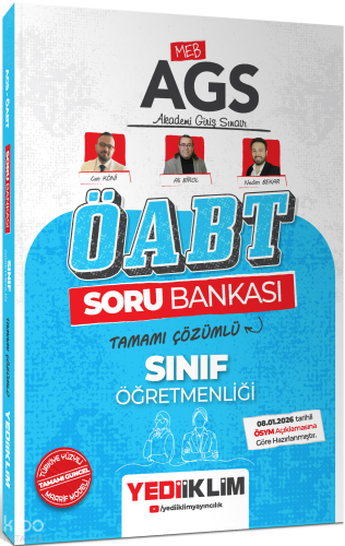 Yediiklim Yayınevi MEB AGS Sınıf Öğretmenliği Soru Bankası | benlikita