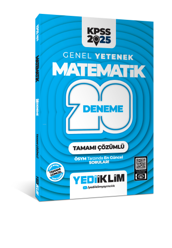 Yediiklim Yayınları 2025 KPSS Genel Yetenek Matematik Tamamı Çözümlü 2