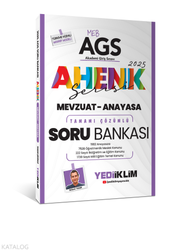 Yediiklim Yayınları 2025 MEB AGS Ahenk Serisi Mevzuat - Anayasa Tamamı