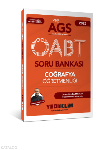 Yediiklim Yayınları 2025 MEB AGS ÖABT Coğrafya Öğretmenliği Soru Banka