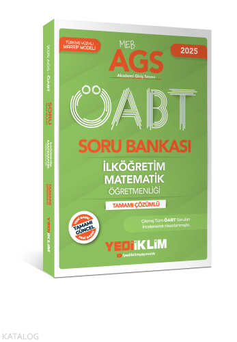 Yediiklim Yayınları 2025 MEB AGS ÖABT İlköğretim Matematik Öğretmenliğ